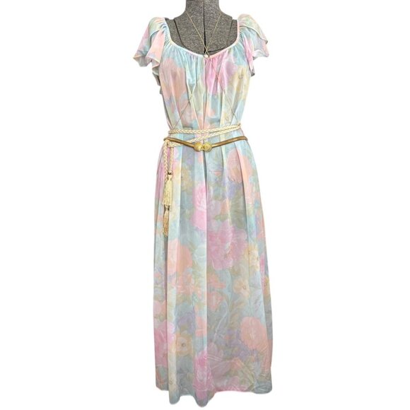 Vintage Miss Elaine “Silk Essence” Nightgown - PM Petite Medium - Picture 4 of 11